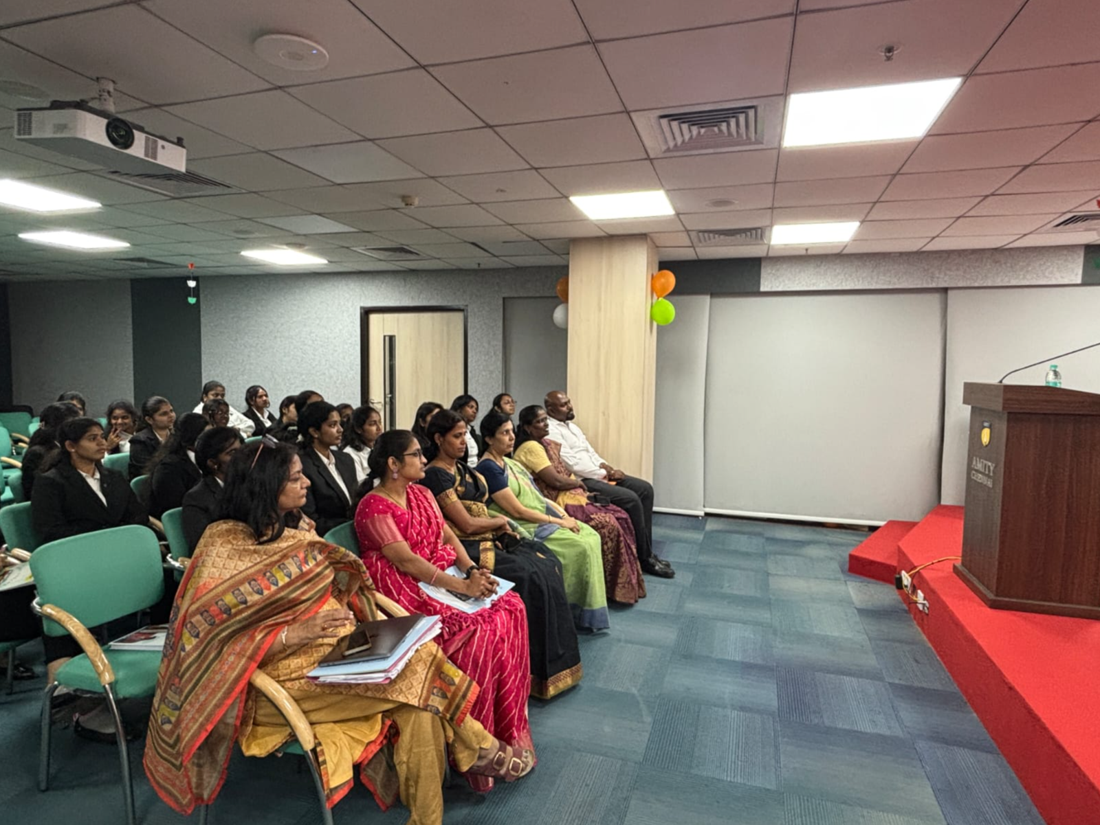 Students and faculty attending the Consumer Law orientation programme at Amity College, Chennai