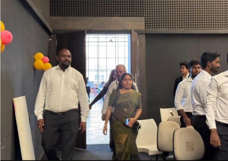I. Calvin Jones arriving for the orientation programme at Saveetha Law School